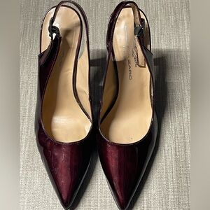 Elegant Burgundy Slingback Heels